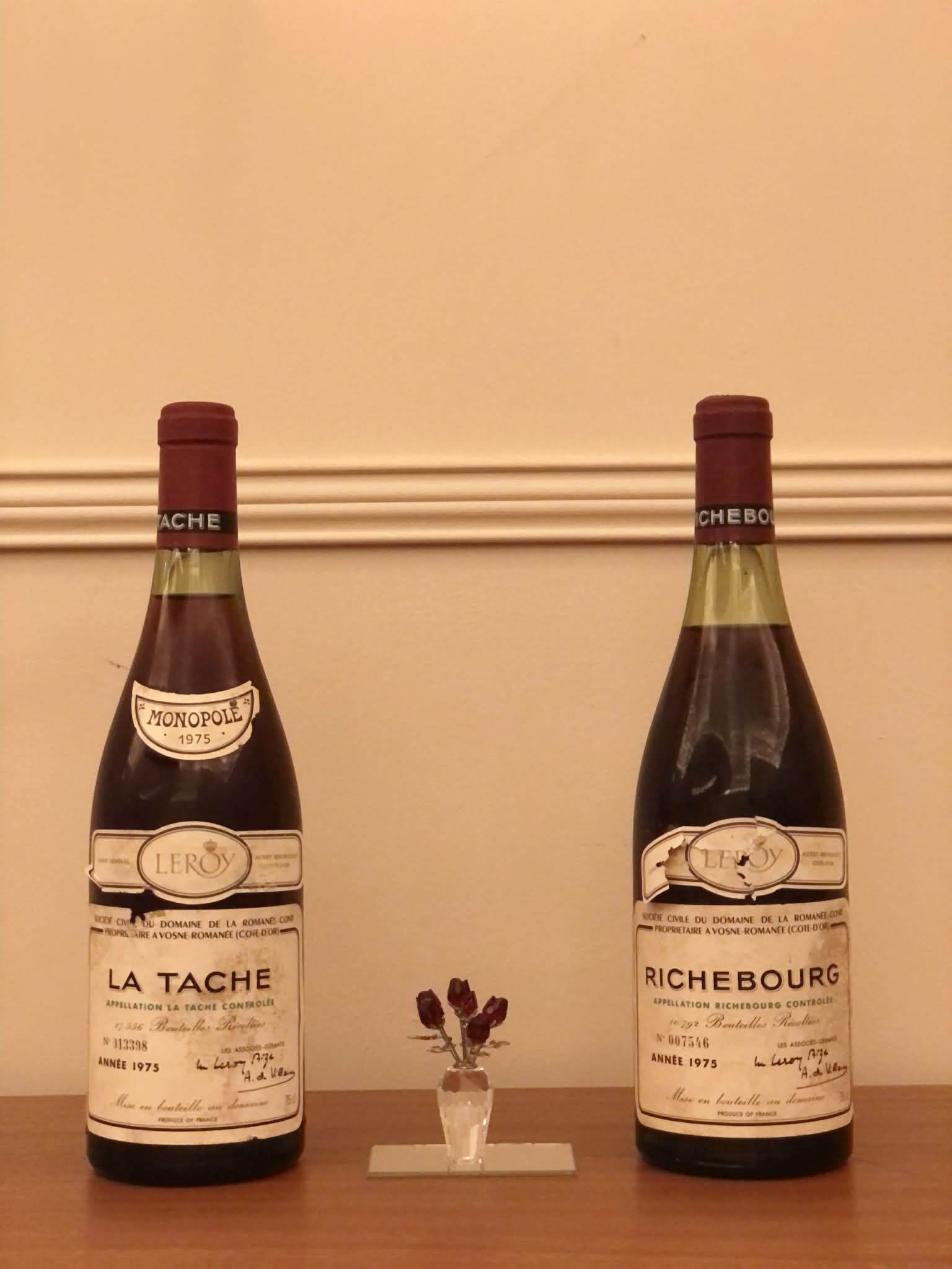 La Tâche 1975 Richebourg 1975 Leroy